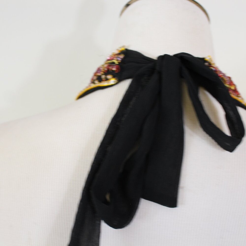 ABS Essentials by Allen Schwartz Beaded Halter Maxi‎ Dress Black Size 8 - Picture 13 of 14